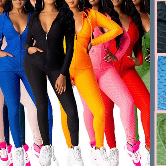 Baby Blue Long Sleeve Zipper Hoodie + Leggings - Picture 6 of 6